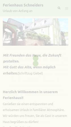 Vorschau der mobilen Webseite ferienhaus-schneiders.de, Ferienhaus Schneiders