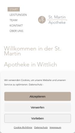 Vorschau der mobilen Webseite www.stmartin-apotheke.de, St. Martin Apotheke