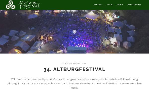 Vorschau von altburgfestival.de, Altburgfestival im Keltendorf bei Bundenbach