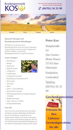 Vorschau der mobilen Webseite www.physiotherapie-idar-oberstein.de, Krankengymnastik Kos
