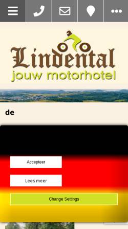 Vorschau der mobilen Webseite www.motorhotel-eifel.nl, Pension Lindental
