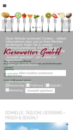 Vorschau der mobilen Webseite www.kiesewetter-bullay.de, Kiesewetter GmbH