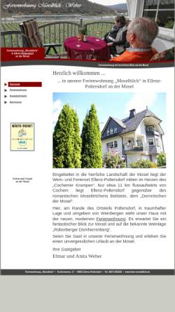 Vorschau der mobilen Webseite www.fewo-moselblick.de, Ferienwohnung Moselblick - Weber