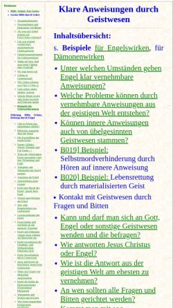 Vorschau der mobilen Webseite www.j-lorber.de, Durchgaben von Geistwesen