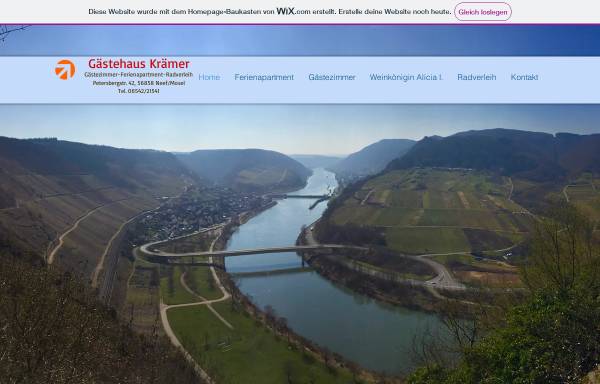 Vorschau von i33488.wixsite.com, Gästehaus Krämer