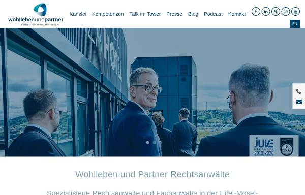 Vorschau von www.wohlleben-partner.de, Wohlleben und Partner Rechtsanwälte