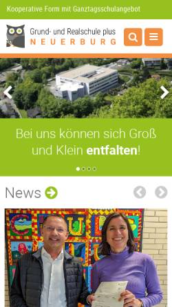 Vorschau der mobilen Webseite grsplus-neuerburg.de, Grund- und Realschule plus Neuerburg