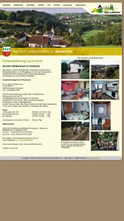 Vorschau der mobilen Webseite www.sellerich.de, Ferienwohnung Lucia Grün