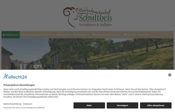 Vorschau von www.heidschnuckenhof-schultheis.de, Ferienhaus und Heidschnuckenhof Schultheis