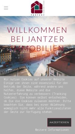 Vorschau der mobilen Webseite www.immo-jantzer.de, Jantzer Immobilien