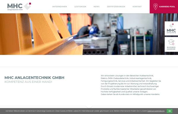Vorschau von mhc-anlagentechnik.de, MHC Anlagentechnik GmbH