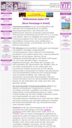 Vorschau der mobilen Webseite www.vtf.de, Verein für Transkommunikations-Forschung (VTF) e.V.