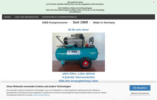 Vorschau von www.kompressoren-gieb.de, Gieb Kompressoren GmbH