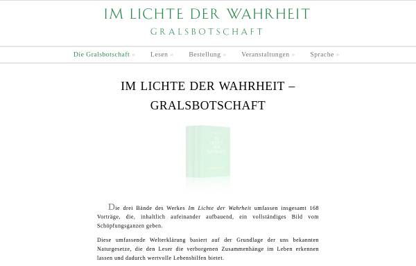 Vorschau von www.gral.de, gral.de - Geisteskultur und Ganzheitliche Zusammenhänge