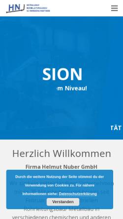 Vorschau der mobilen Webseite www.hnuber.de, Helmut Nuber GmbH