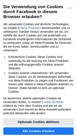 Vorschau der mobilen Webseite de-de.facebook.com, Erlebnissport Reisen Werner Kopf und Team