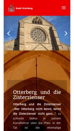 Vorschau der mobilen Webseite www.otterberg.de, Stadt Otterberg