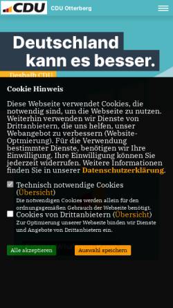 Vorschau der mobilen Webseite www.cdu-otterberg.de, CDU Gemeindeverband Otterberg