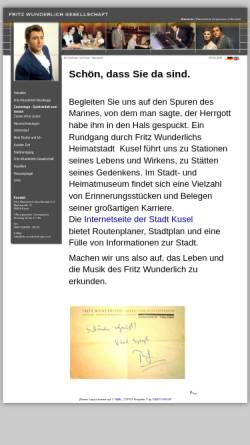 Vorschau der mobilen Webseite www.fritz-wunderlich-ges.com, Fritz-Wunderlich-Gesellschaft e.V.