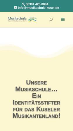 Vorschau der mobilen Webseite musikschule-kusel.de, Musikschule Kuseler Musikantenland e.V.