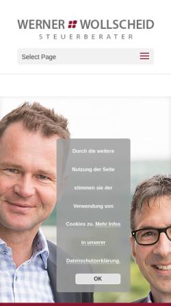 Vorschau der mobilen Webseite www.steuerberater-ingelheim.de, Werner & Wollscheid Steuerberater
