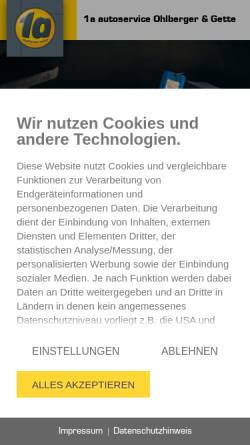 Vorschau der mobilen Webseite autotechnikohlberger.go1a.de, Autotechnik Ohlberger & Gette GbR