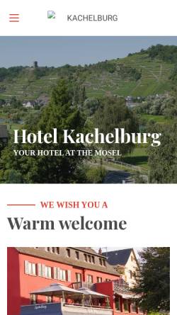 Vorschau der mobilen Webseite www.hotel-kachelburg.de, Hotel Restaurant Kachelburg