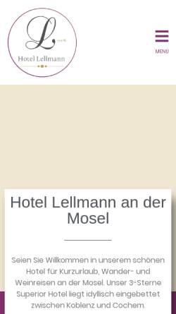 Vorschau der mobilen Webseite www.hotel-lellmann.de, Hotel Lellmann