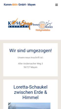 Vorschau der mobilen Webseite www.komm-aktiv.de, Komm Aktiv GmbH