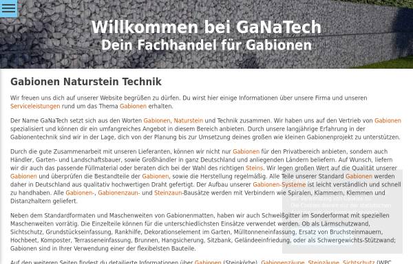 Vorschau von www.ganatech.de, GaNaTech GmbH - Gabionen Naturstein Technik