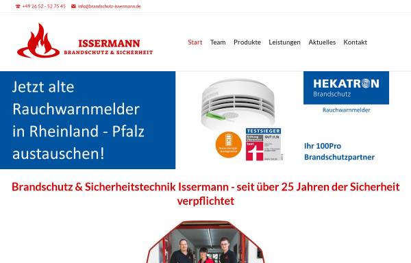 Vorschau von www.brandschutz-issermann.de, Brandschutz und Sicherheitstechnik Issermann