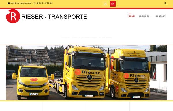 Vorschau von www.rieser-transporte.com, Rieser Fahrzeugtransporte