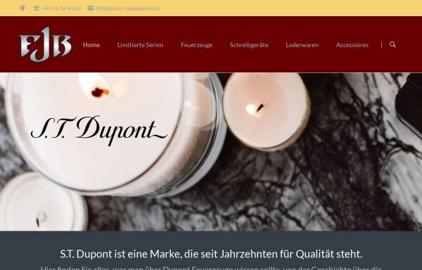 Vorschau von www.blum-dupont-feuerzeuge.de, Blum S.T. Dupont Feuerzeuge