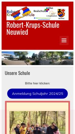 Vorschau der mobilen Webseite www.robert-krups-schule.de, Robert-Krups-Schule (Realschule Plus)