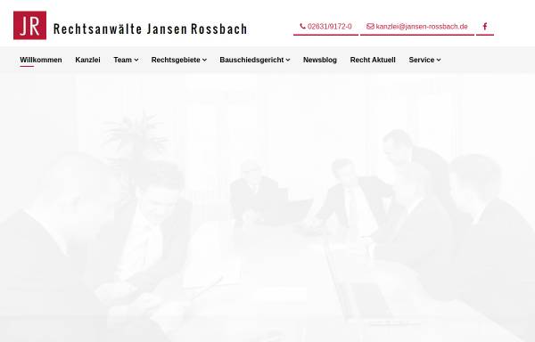 Vorschau von www.jansen-rossbach.de, Rechtsanwälte Jansen Rossbach