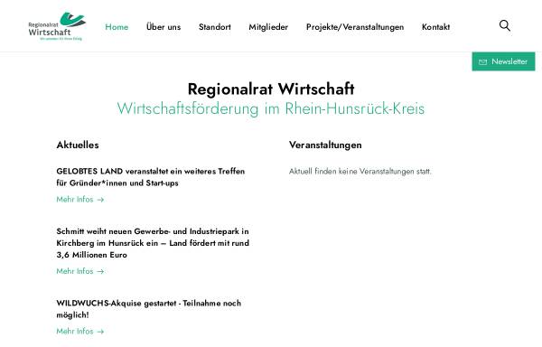 Vorschau von www.rhein-hunsrueck.de, Regionalrat Wirtschaft Rhein-Hunsrück e.V.