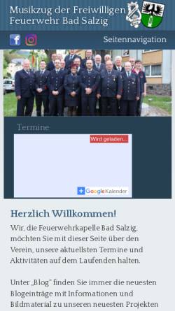 Vorschau der mobilen Webseite www.feuerwehrkapelle-bad-salzig.de, Musikzug der Freiwilligen Feuerwehr Bad Salzig
