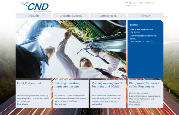 Vorschau von www.cnd-gmbh.de, CND GmbH Computer & Netzwerk Dienstleistungen