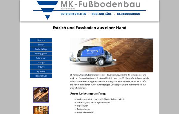 Vorschau von www.mk-fussbodenbau.de, MK Fußbodenbau GmbH
