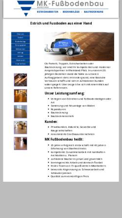 Vorschau der mobilen Webseite www.mk-fussbodenbau.de, MK Fußbodenbau GmbH