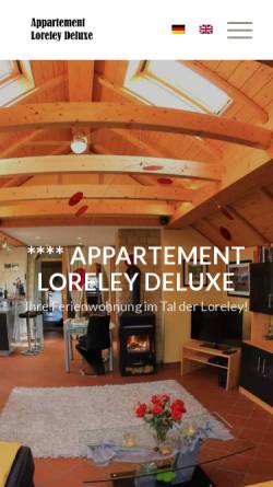 Vorschau der mobilen Webseite www.appartement-loreley.de, Ferienwohnung Loreley