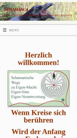 Vorschau der mobilen Webseite www.schamanca.de, Schamanca