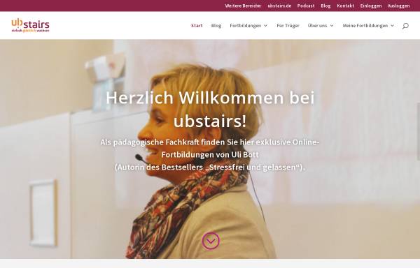 Vorschau von www.ubstairs-weiterbildung.de, Ubstairs - Unternehmensberatung für Kitas
