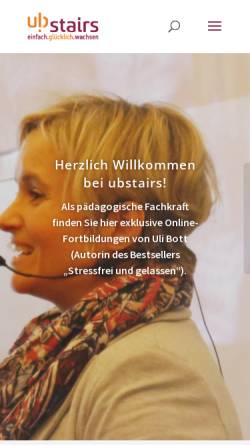 Vorschau der mobilen Webseite www.ubstairs-weiterbildung.de, Ubstairs - Unternehmensberatung für Kitas