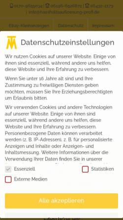 Vorschau der mobilen Webseite www.schabenschreck.de, Michael Thorn Dienstleistungen