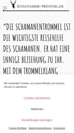 Vorschau der mobilen Webseite www.schamanen-trommel.de, Schamanentrommel