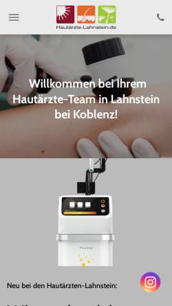 Vorschau der mobilen Webseite www.xn--hautrzte-lahnstein-otb.de, Hautärzte-Lahnstein