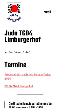 Vorschau der mobilen Webseite judo-tg04.de, TG04 Limburgerhof