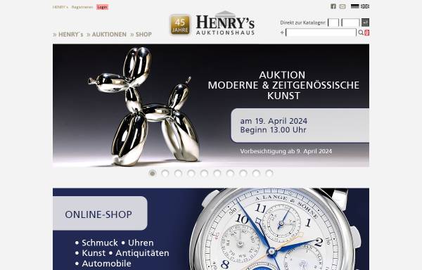 Vorschau von www.henrys.de, Henry's Auktionshaus AG