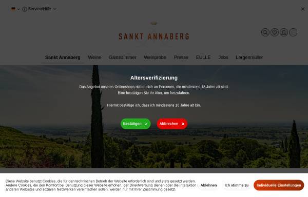 Vorschau von www.sankt-annagut.com, Restaurant und Weingut Sankt Annagut